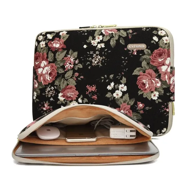 Lecoinpochette Picolyte housse ordinateur fleurie