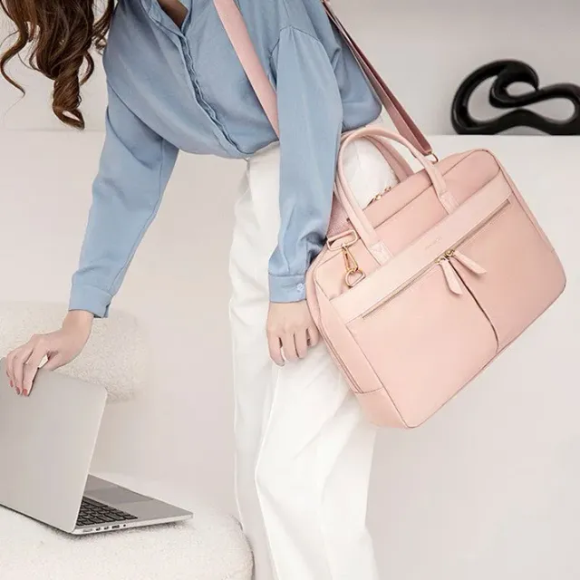 Lecoinpochette Paula sac ordinateur rose