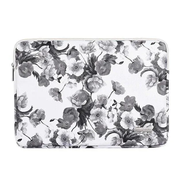 Lecoinpochette B&W housse ordinateur fleurs