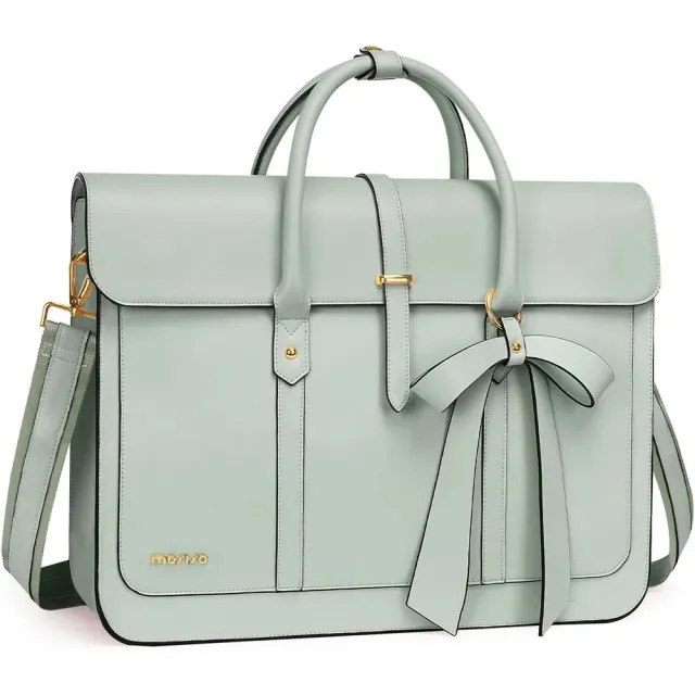 Lecoinpochette Amanda cartable PC vert amande convertible