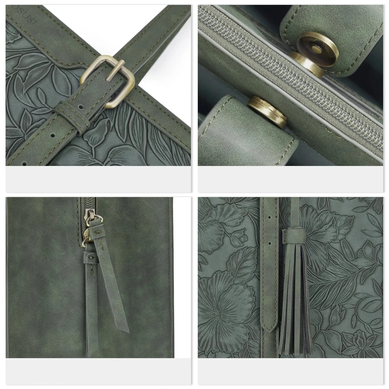 Lecoinpochette Matcha Sac Ordinateur Femme 15,6" Cuir Vegan