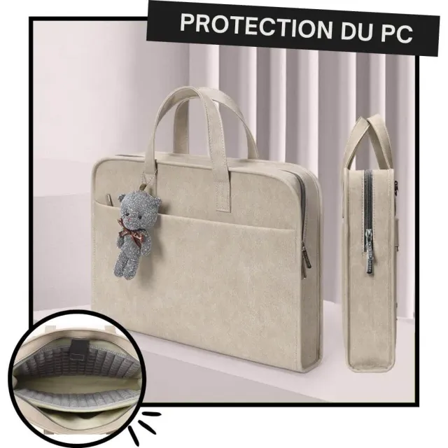 Lecoinpochette Maky sacoche ordinateur simili cuir