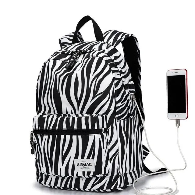 Lecoinpochette Zebra sac à dos PC polyester motif zèbre
