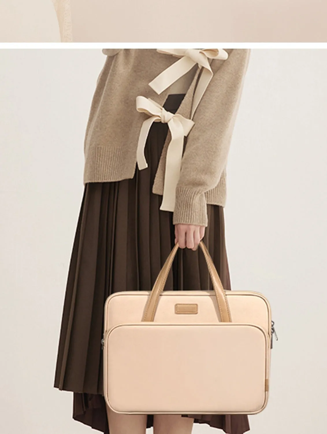 Lecoinpochette BasicNude sacoche ordinateur nude