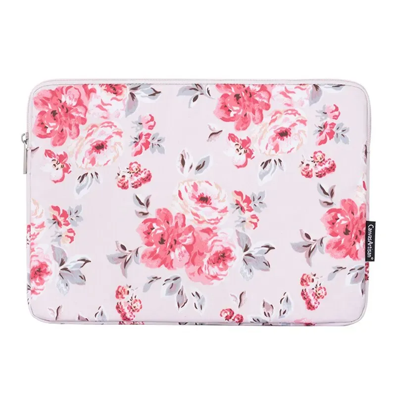 Lecoinpochette Pivoines pochette ordinateur fleurie