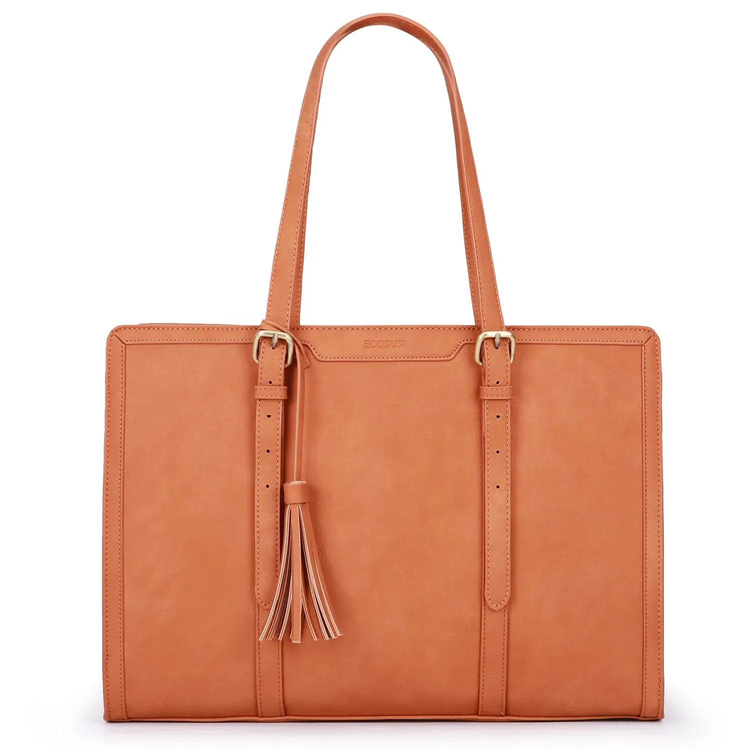 Lecoinpochette Dalgona sac ordinateur cuir marron 15,6 pouces