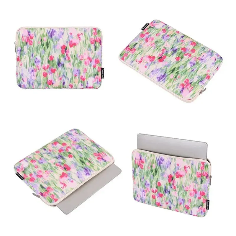 Lecoinpochette Tulipe housse ordinateur fleurie