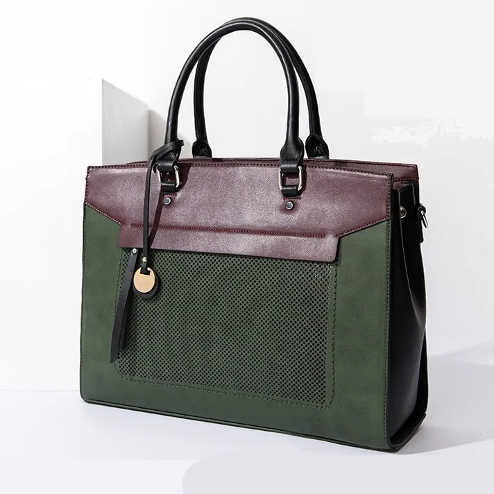 Lecoinpochette Sève sac ordinateur femme kaki bordeaux