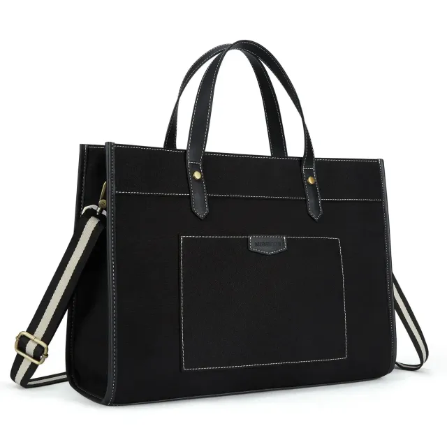 Lecoinpochette Virginia sac travail femme noir 15 pouces