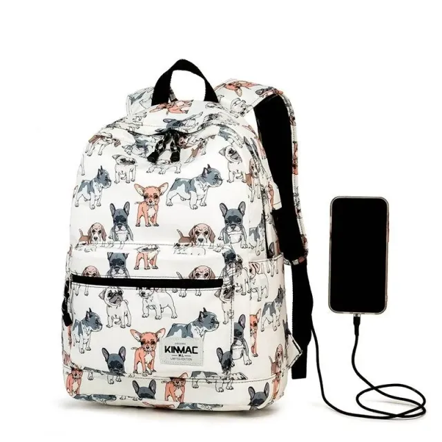 Lecoinpochette Dogs sac à dos écolier 15 pouces polyester
