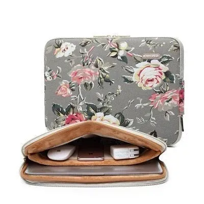 Lecoinpochette Jacinthe housse ordinateur fleurie