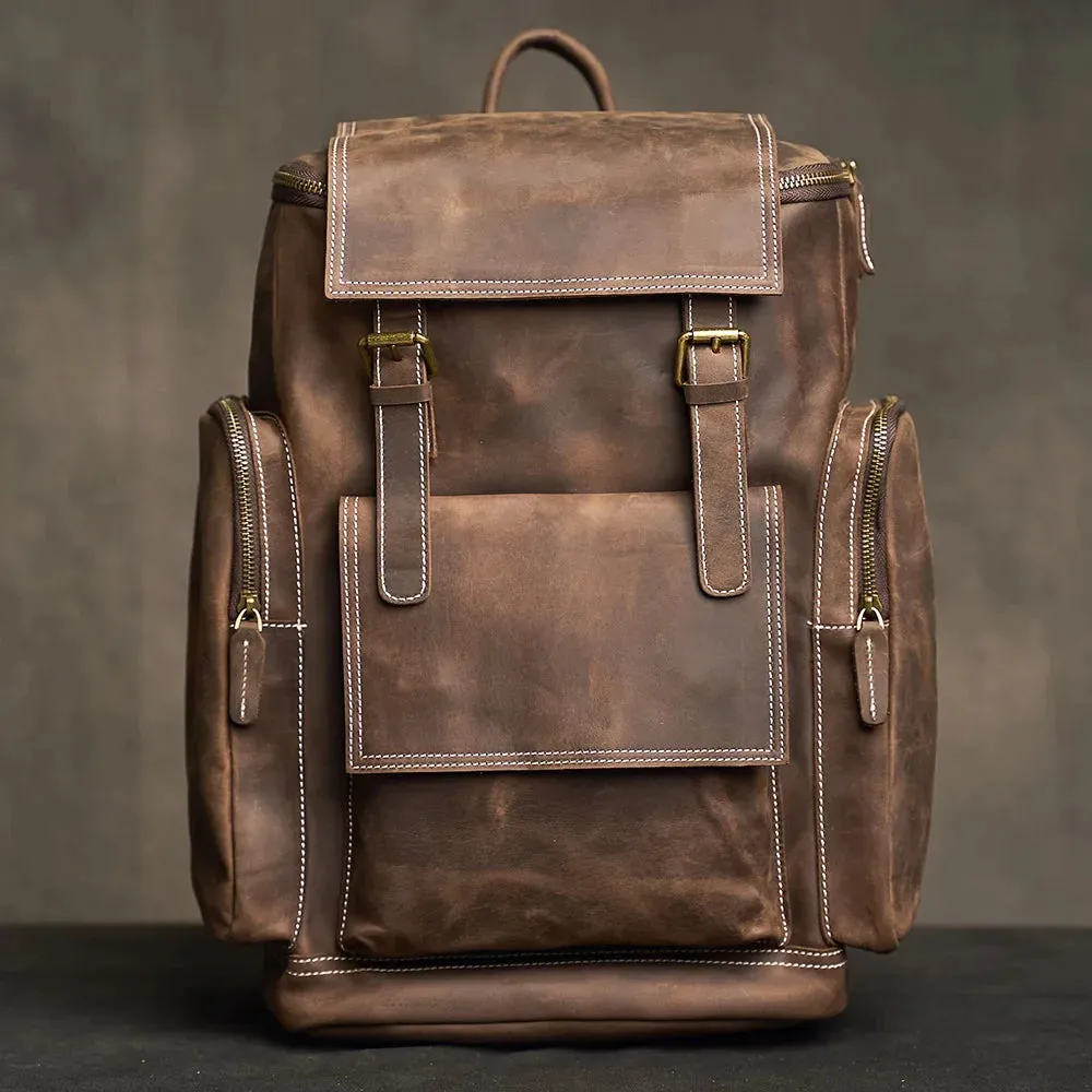 Lecoinpochette Warren sac à dos ordinateur 16 pouces cuir véritable