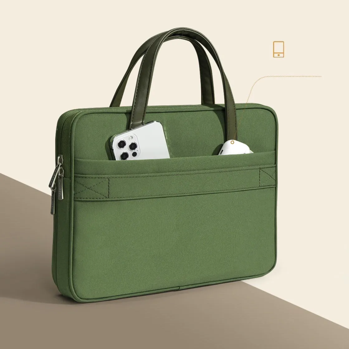 Lecoinpochette Fougère sacoche ordinateur