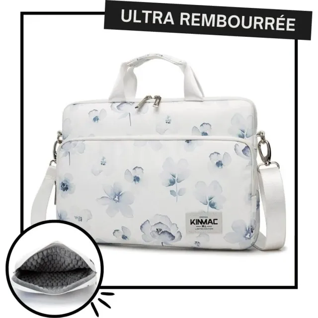 Lecoinpochette Ipomée sacoche ordinateur matelassée imperméable