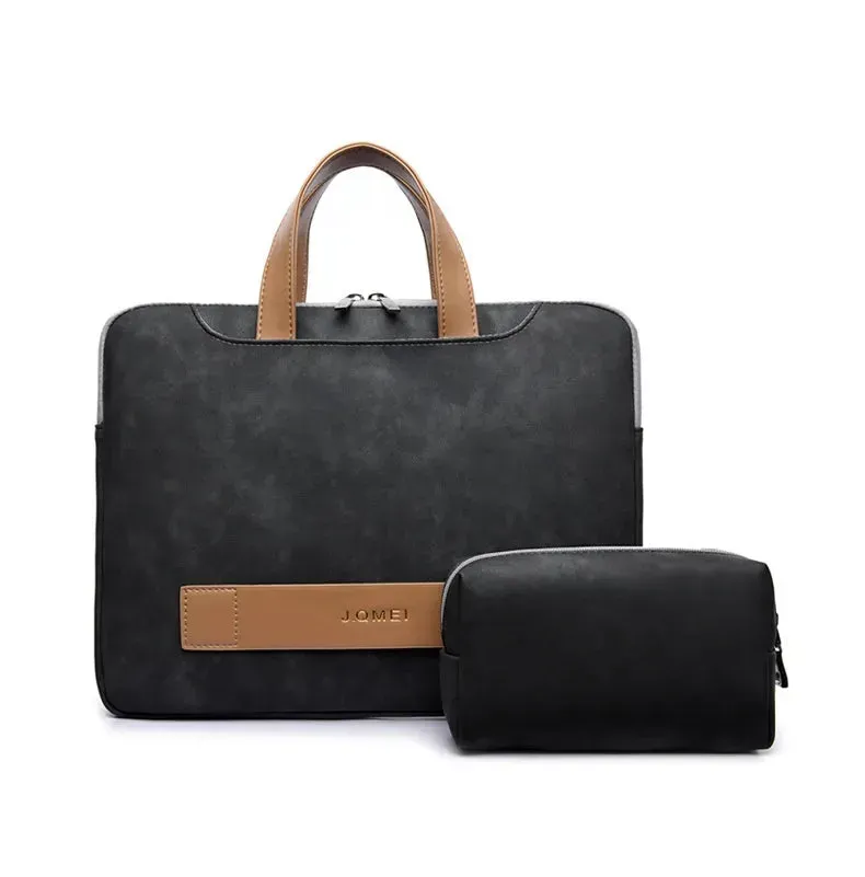 Lecoinpochette Malcolm sacoche PC homme simili cuir + trousse