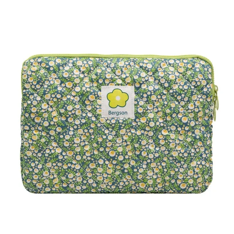 Lecoinpochette Chu housse PC coton motif fleuri