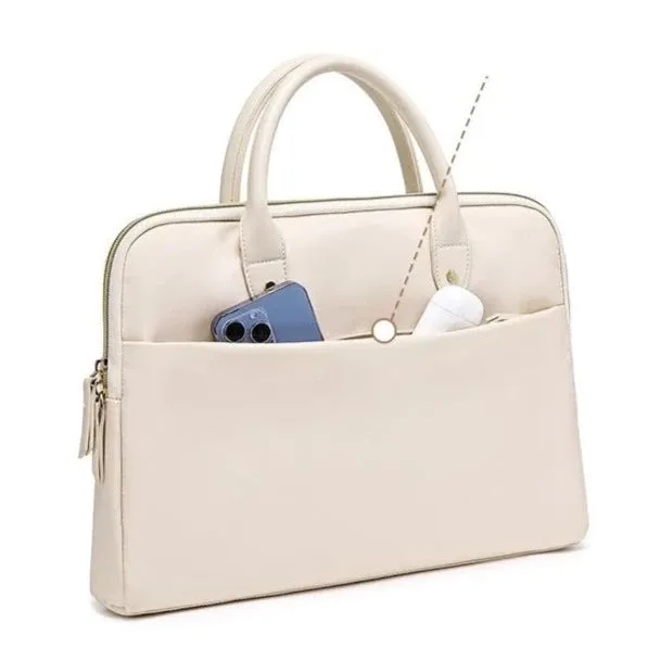 Lecoinpochette Cassel sac ordinateur 14 pouces beige