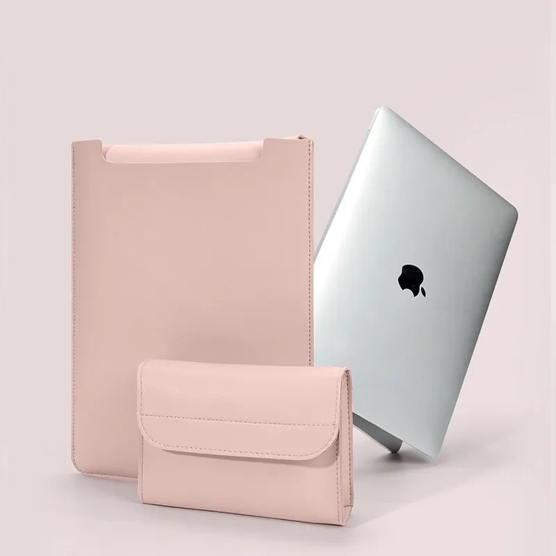Lecoinpochette Poudré pochette Mac + trousse cuir