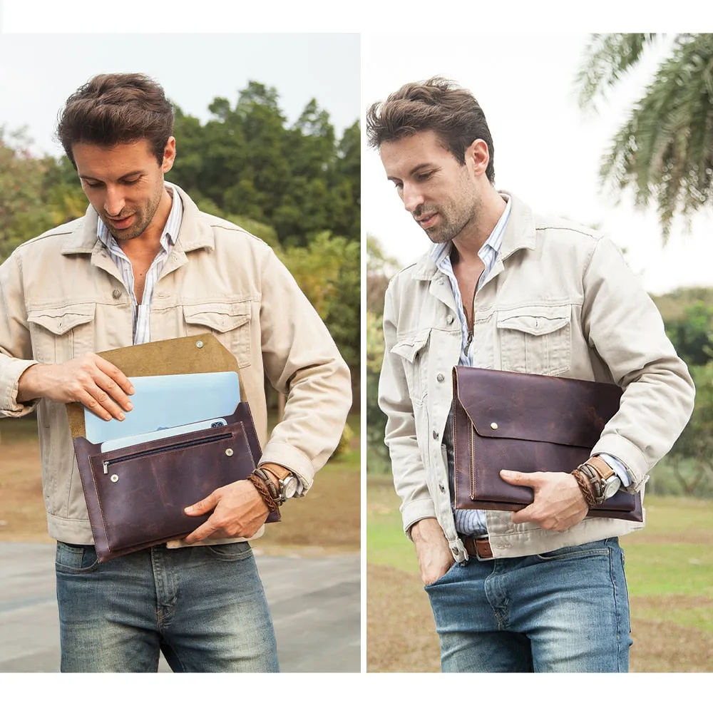 Lecoinpochette Dallas étui ordinateur cuir véritable