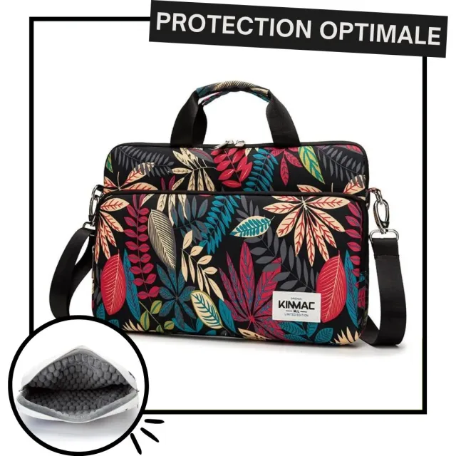 Lecoinpochette Amazone sacoche ordinateur fleurie matelassée