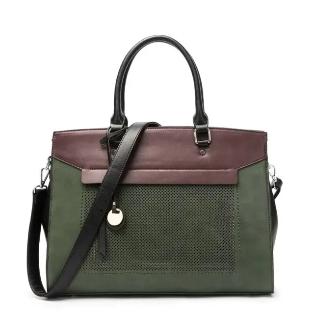 Lecoinpochette Sève sac ordinateur femme kaki bordeaux