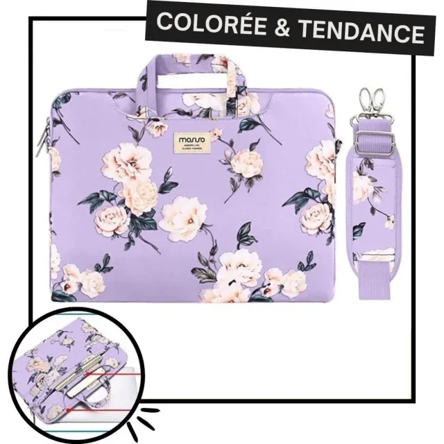 Lecoinpochette Lila sacoche ordinateur lila