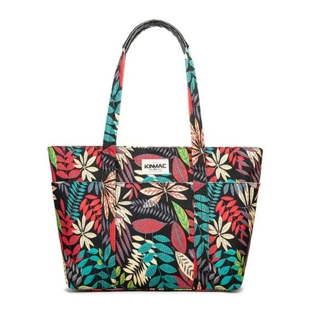 Lecoinpochette sac ordinateur 15,6 pouces fleuri noir