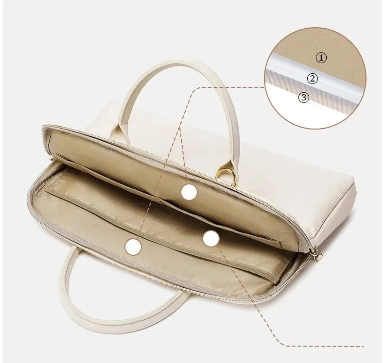 Lecoinpochette Cassel sac ordinateur 14 pouces beige