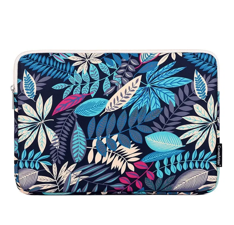 Lecoinpochette Amazone Bleu housse PC fleurie