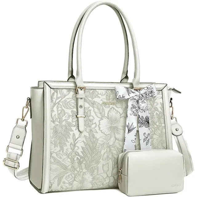 Lecoinpochette Le Raffiné sac ordinateur femme blanc