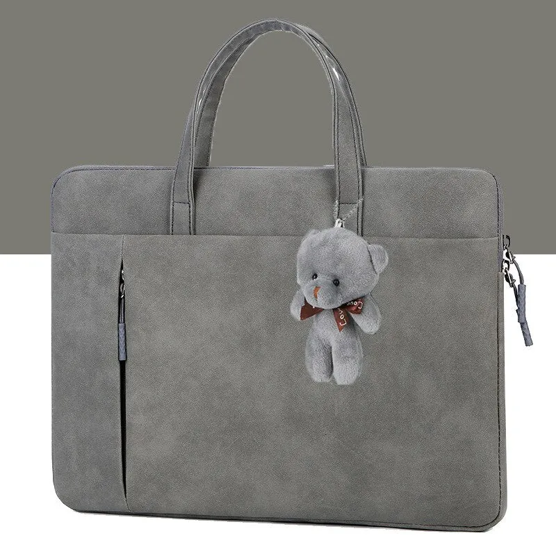 Lecoinpochette sac ordinateur femme gris foncé