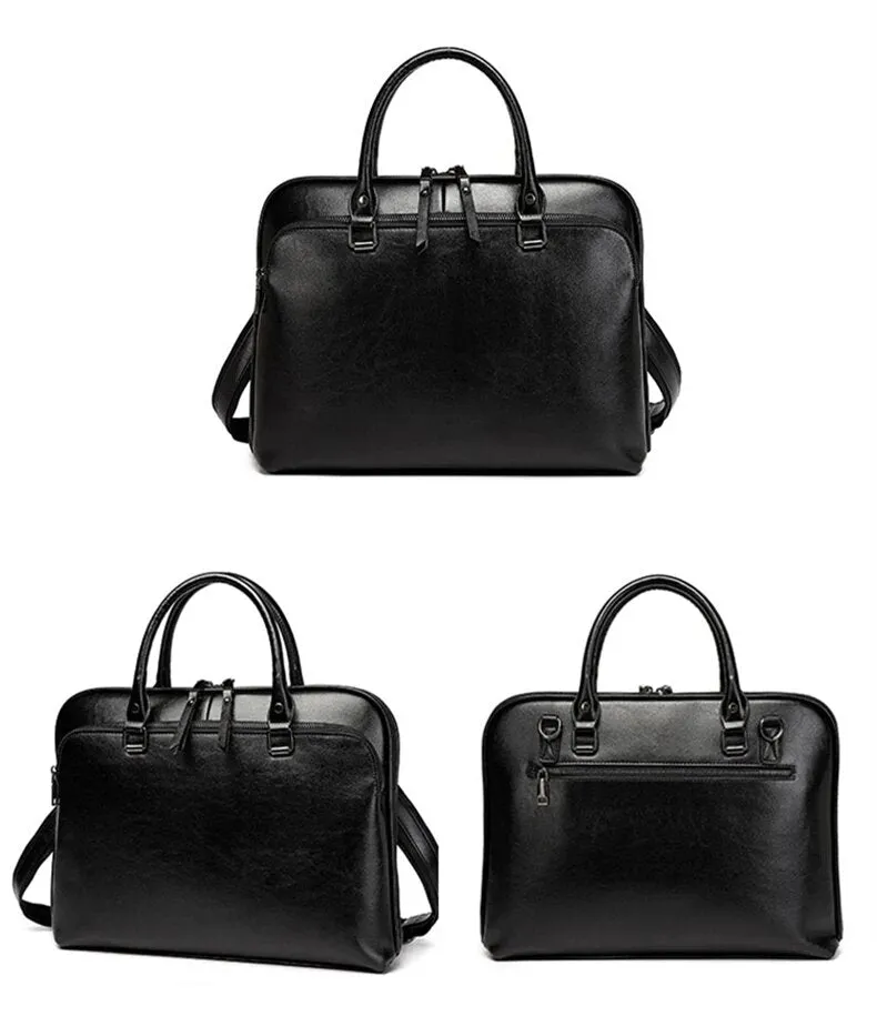Lecoinpochette Glam sac ordinateur femme noir cuir PU