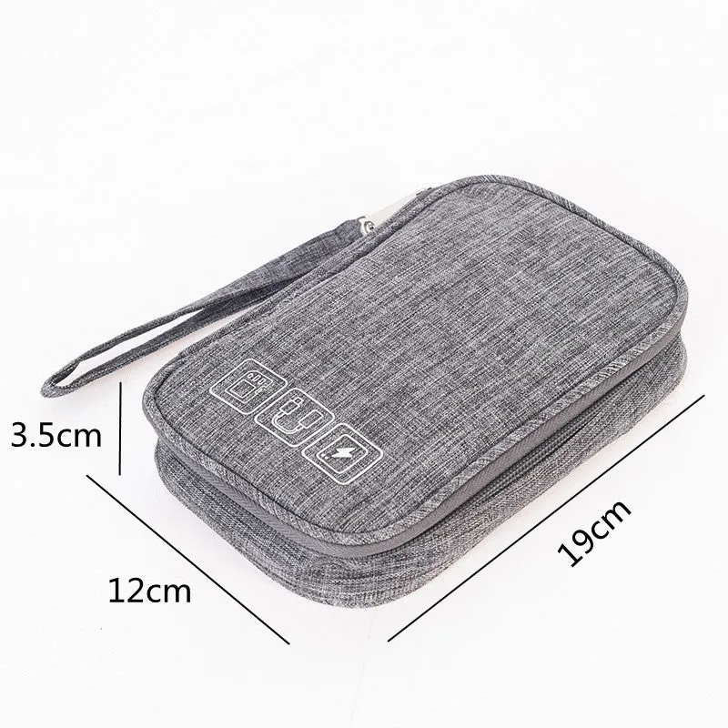 Lecoinpochette trousse câble et chargeur grise