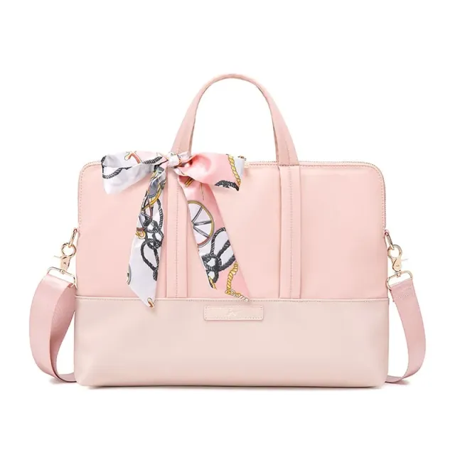Lecoinpochette Blush sac ordinateur femme rose matelassé
