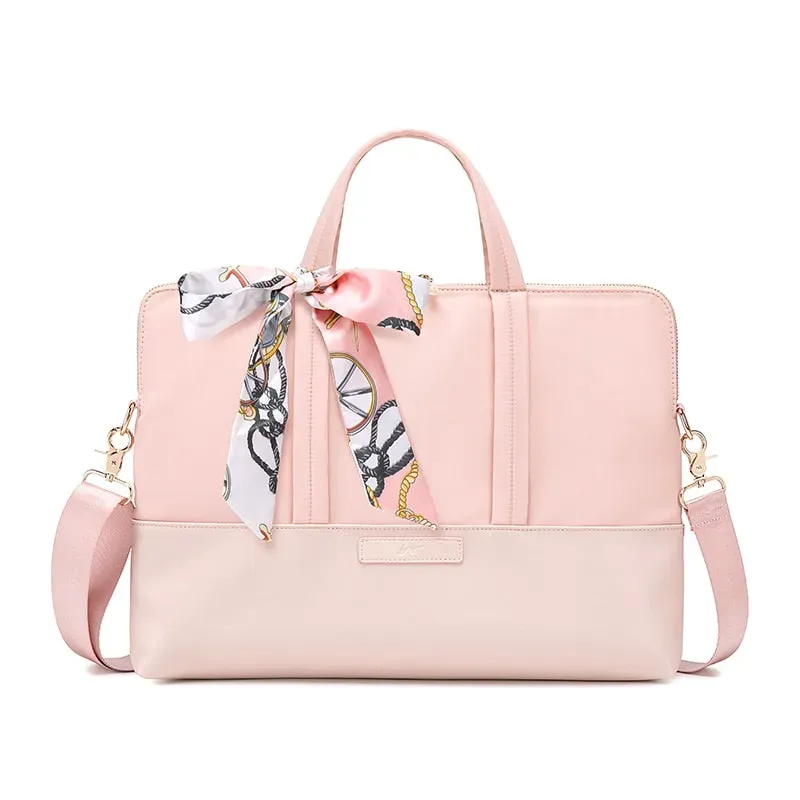 Lecoinpochette Blush sac ordinateur femme rose matelassé