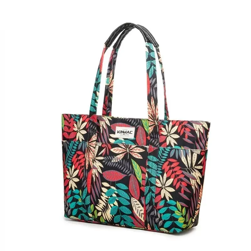 Lecoinpochette sac ordinateur 15,6 pouces fleuri noir