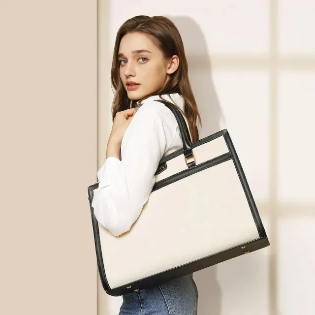 Lecoinpochette Carolina sac ordinateur femme 15-16 pouces canvas