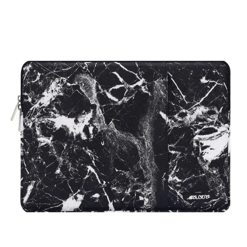 Lecoinpochette Marbre Noir housse ordinateur marbrée