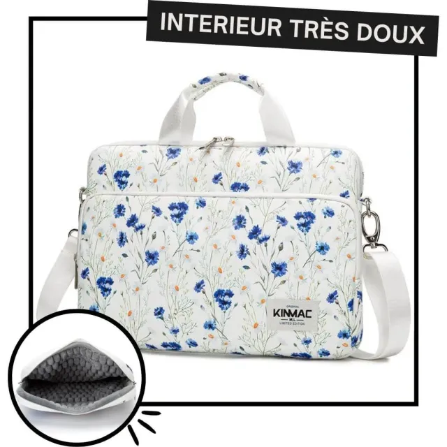 Lecoinpochette Lizy sacoche ordinateur fleurie