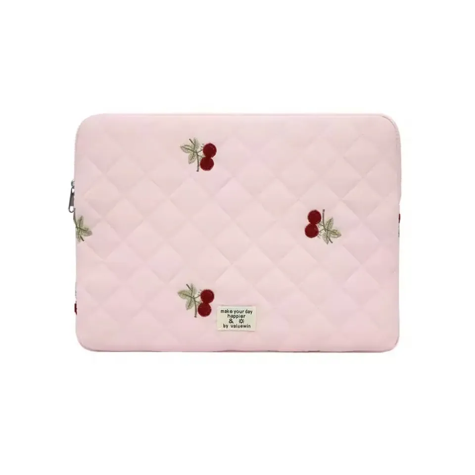 Lecoinpochette Cerise Rose Pochette Ordi Matelassée