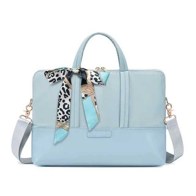 Lecoinpochette Bleu Glacier sac ordinateur façon main