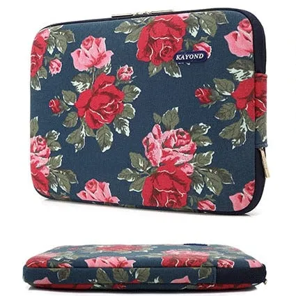 Lecoinpochette Calice housse ordinateur 11 pouces fleurie